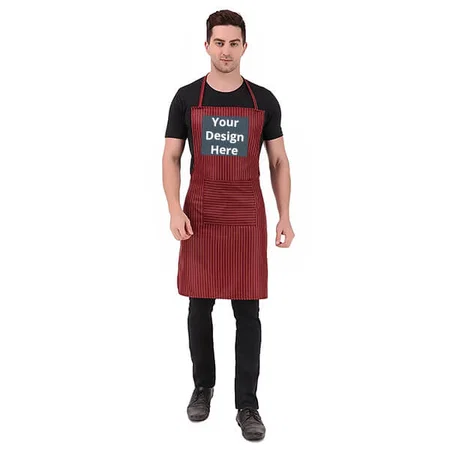 Red Customized Chef Unisex Apron