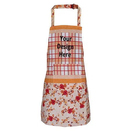 Multi-Color Customized Apron with Center Pocket and Adjustable Neck Metal
