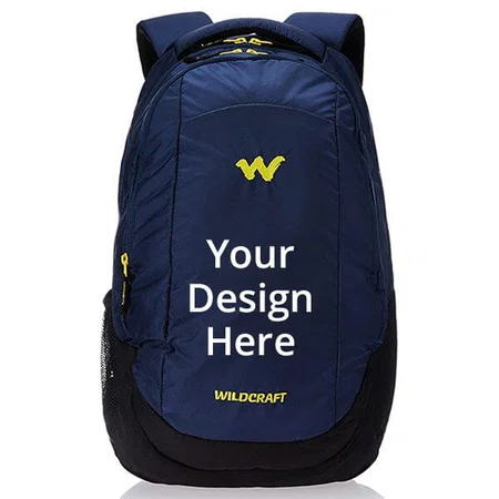 Blue Customized Wildcraft Polyester 14 inch (27 Ltrs) Laptop Bag