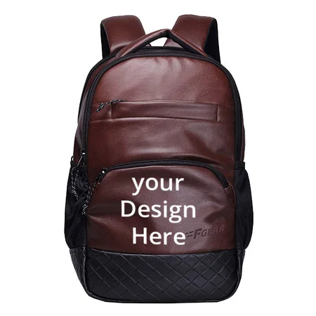 Dark Brown Customized F Gear Laptop Backpack