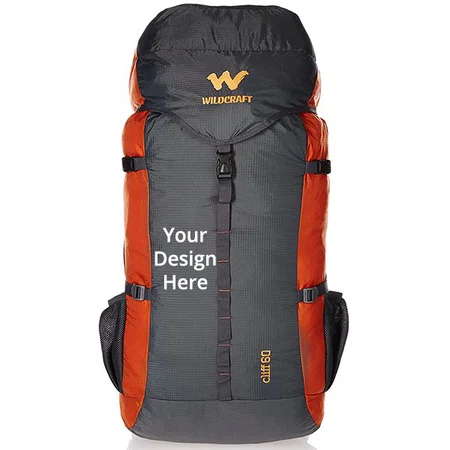 Orange Customized Wildcraft 60 Litres Rucksack