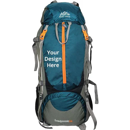 Grey Customized Rucksack, Hiking & Trekking Backpack 80 litres with rain Cover