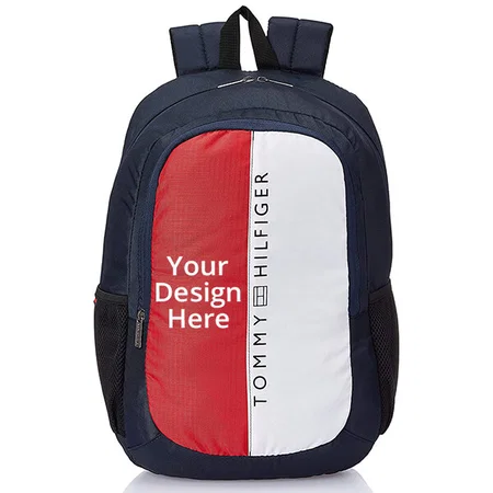 Red - White Customized Tommy Hilfiger Laptop Backpack