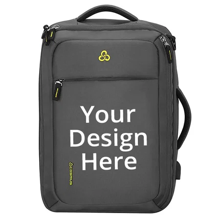 Grey Customized COSMUS Unisex Multi-functional Convertible Shoulder Backpack, fits 15.6-Inch Laptop