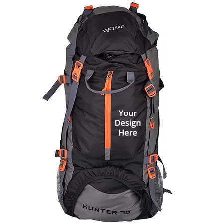 Black And Grey Customized F Gear Hunter 75 Litres Rucksack