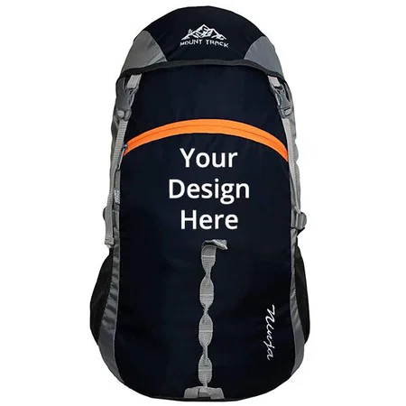 Black Customized 40 Liters Rucksack, Hiking & Trekking Backpack