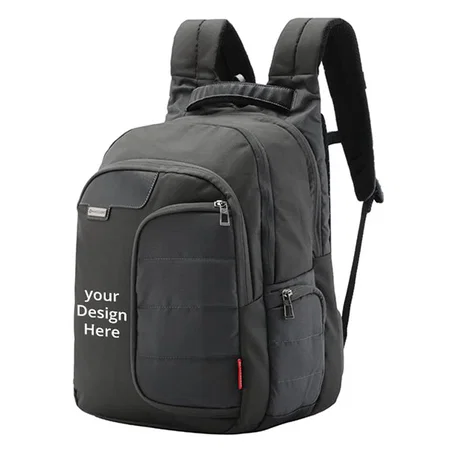 Grey Customized Bags 15.6-inch Laptop / Travel / Casual Backpack for Men and Women with Rain Cover | Quick Access Zippered Pocket, Detailed Organizers &amp; Detachable Key Chain Holder