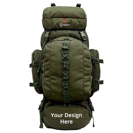 Army Green Customized  Trekking Bags (With Detachable Bag) Rucksack - 85 Litre