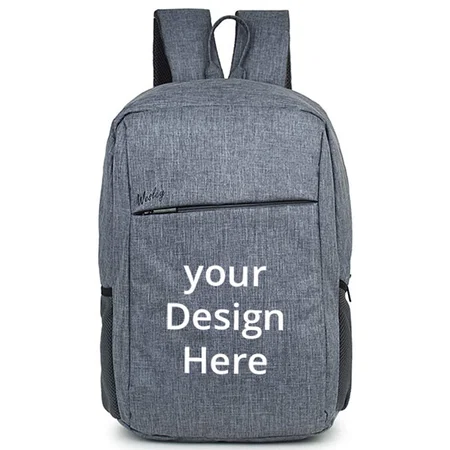 Grey Customized Casual Waterproof Laptop Backpack for Office, School and College | Travel Backpack