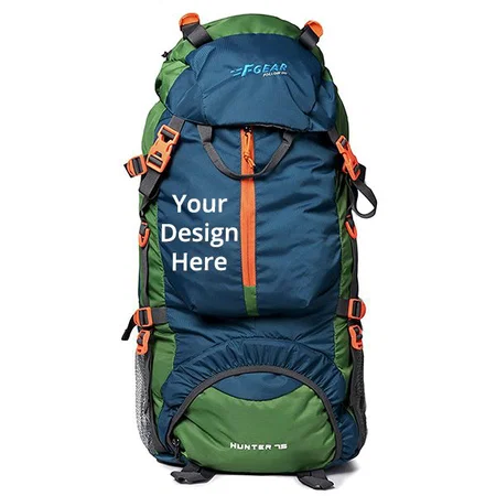 Blue And Green Customized F Gear Hunter 75 Litre Rucksack