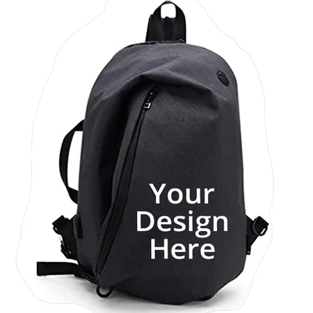 Black Grey Customized Smart Anti Theft 20 L, 15.6 Inch Laptop Backpack Convertible Cross-Body Sling Bag with USB Charging