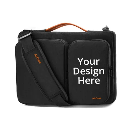 Black Customized AirCase Laptop Messenger Bag for 14-Inch Laptop