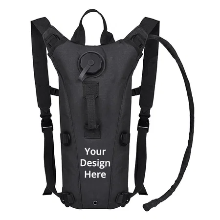 Black Customized Backpack 2.5L Water Pack Waterproof Tactical Hydration Pack Prevents Dehydration