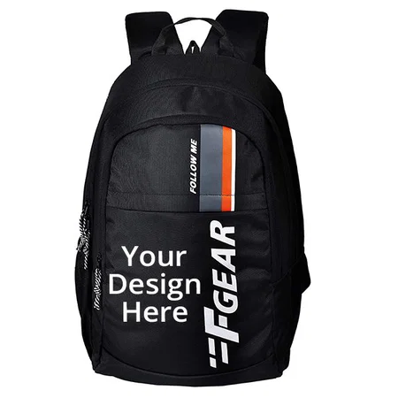 Black Customized F Gear 27 Litres Casual Backpack