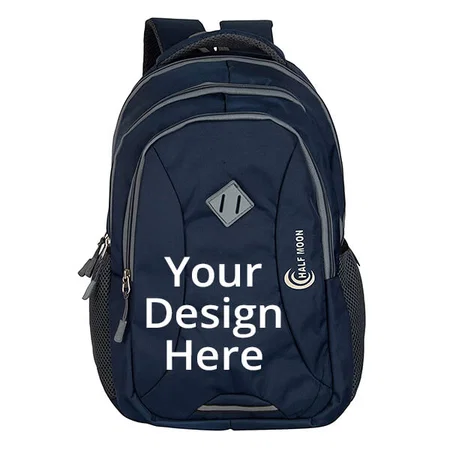 Blue Customized Half Moon 35 L Waterproof Laptop Bag with Rain Cover (18 Inch)