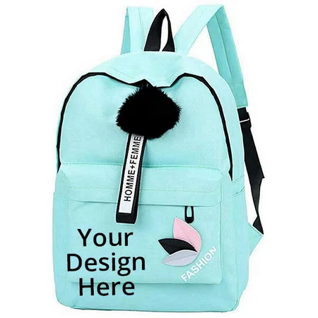 Blue Customized Stylish Backpack for Women