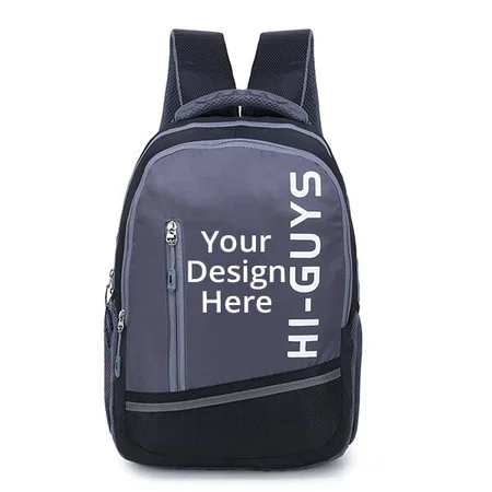 Black Customized Hi-Guys Laptop Waterproof Backpack