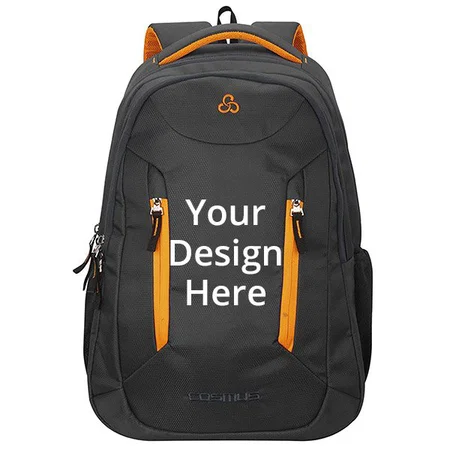 Dark Grey Customized 38L Laptop Backpack With 2 Compartments