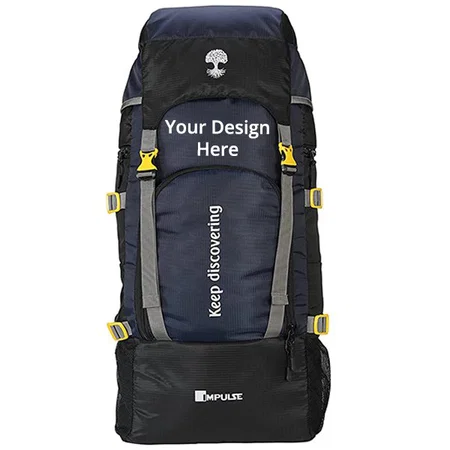 Black Customized Men's Rucksack Tourist Travel Backpack