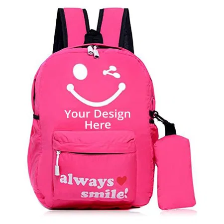 Pink Customized Laptop Backpack (25 Litres)