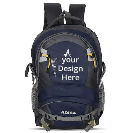 Navy Blue Customized 15.6" Laptop Backpack Office Bag College, Travel 32 Ltrs Back Pack