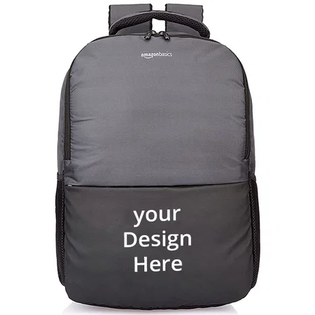 Black Grey Customized Casual Backpack for 15.6 inch Laptop