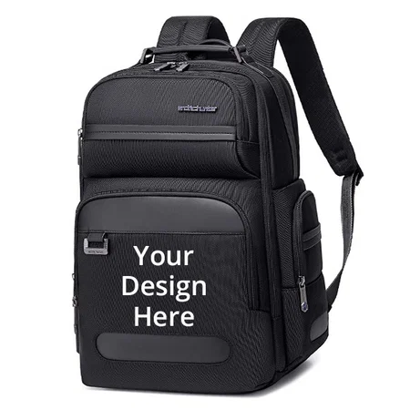 Black Customized Laptop, Business Backpack, 30L with 15.6-inch Laptop Compartment Water/Scratch-resistant Multiple Pockets, Comfortable and Thick Backpack