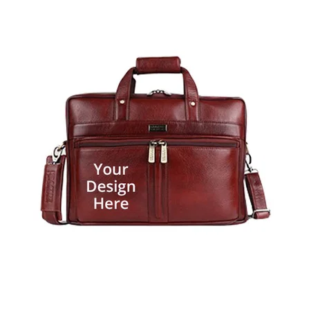 Brown Customized Hammond Flycatcher Genuine Leather Executive Office Messenger Bag (Dimensions- L-41cm, H-27cm, B-11cm)