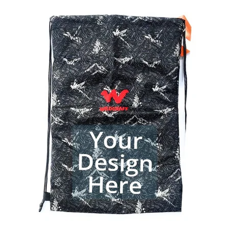 Black Customized Wildcraft Casual Backpack