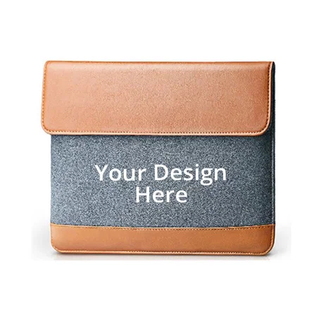 Brown Customized 13.3 inch Laptop Sleeve Bag Carry Case
