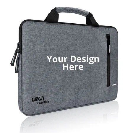 Grey Customized Gizga Unisex Laptop Bag