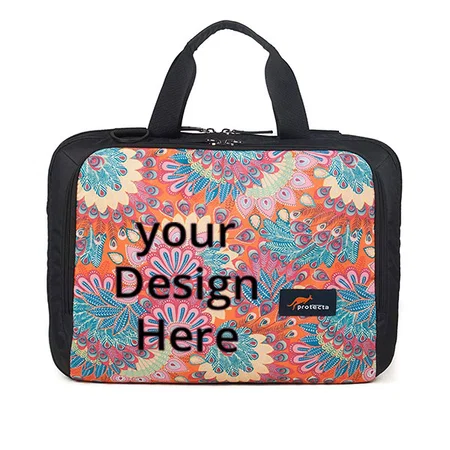 Black Customized Indian Geometric Print Professional Laptop Bag