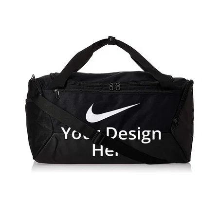 Black Customized Nike Polyester 20 cm Travel Duffel Bag (Dimensions- 20 cm x 11 cm x 11 cm )