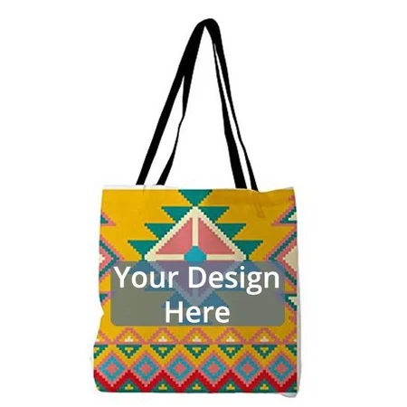 Yellow Customized Canvas Tote Bag For Women