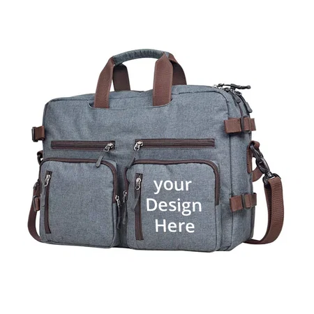 Dark Grey Customized Laptop Bag For Men