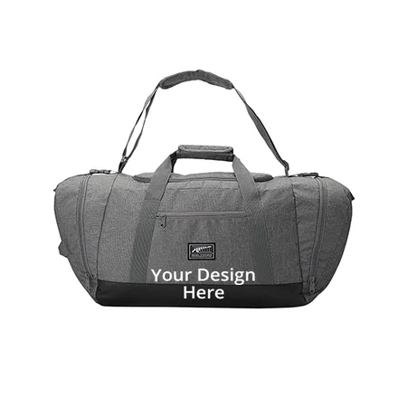 Grey Customized PUMA Duffle Bag (Dimensions - 47 x 28 x 28 cm)
