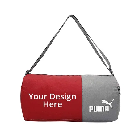 Grey Customized Puma Unisex Gym Bag