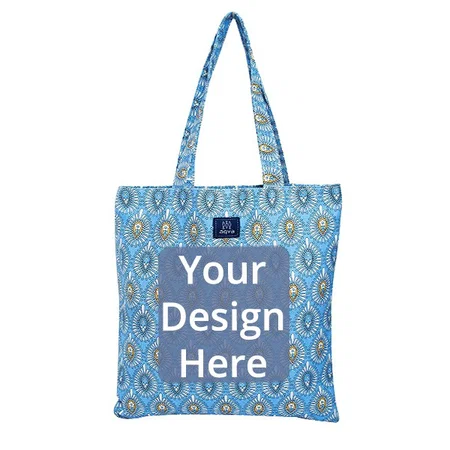 Indigo Customized Handmade Eco Friendly Cotton Canvas Tote Bag