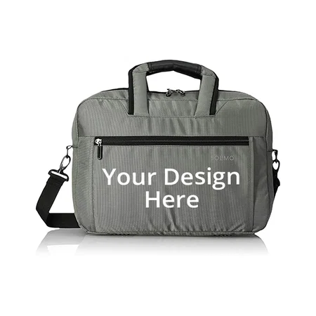 Grey Customized Laptop Messenger Bag for 15.6-inch Laptop, 19L