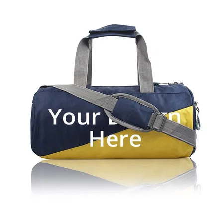 Blue Yellow Customized Gym Polyester &amp; Sports Bag
