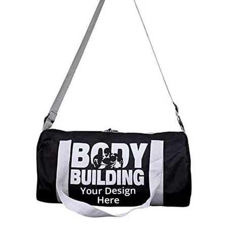 Black Customized Body Building Gym Bag with Gloves