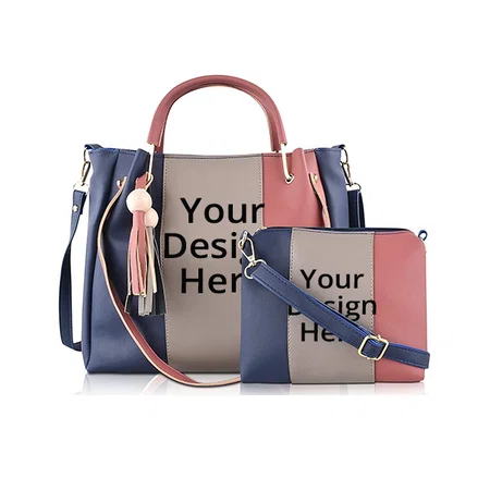 Multicolour Customized Women's Handbag (Pack of 2)