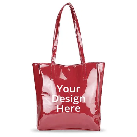 Cherry Red Customized Stylish Chic Tote Handbag