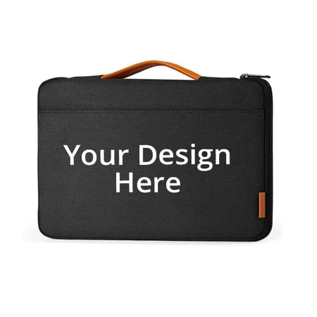 Black Customized Laptop Sleeve Case Cover with Handle