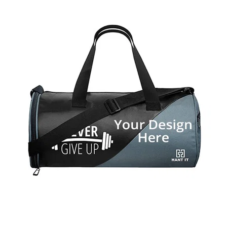 Black Customized Gym Bag Combo for Men ll Gym Bag Bottle Combo ll Gym Bag with Shoe Compartment Gym &amp; Fitness Kit
