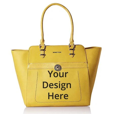 Yellow Customized United Colors of Benetton Women's Tote Bag