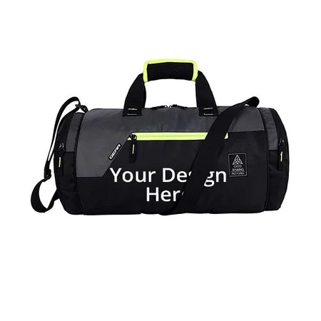 Black And Grey Customized 26 Litres Travel Duffel for Gym, Sports, Training
