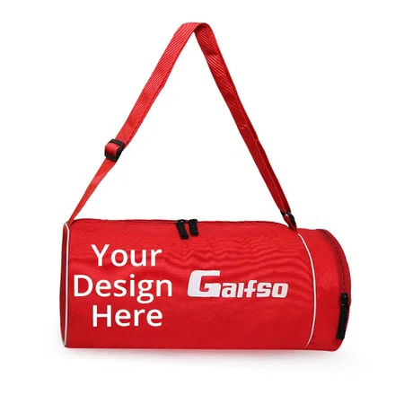 Red and White Customized Gym Bag