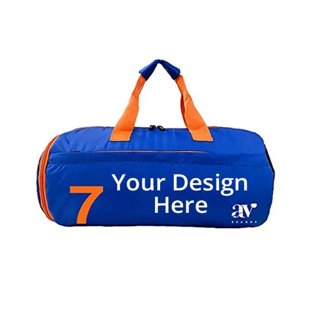Blue Customized 20 L Gym Bag with Shoe Compartment &amp; Green Gym Bottle Shaker