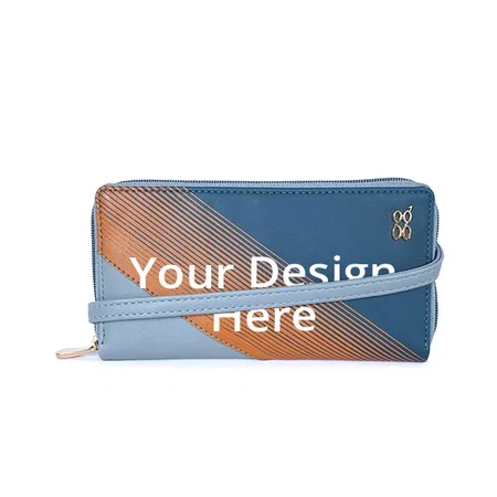Ice Blue Customized Baggit Women's Wallet